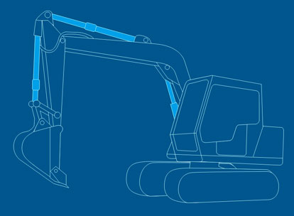 Excavator Cylinders, Medium Pressure